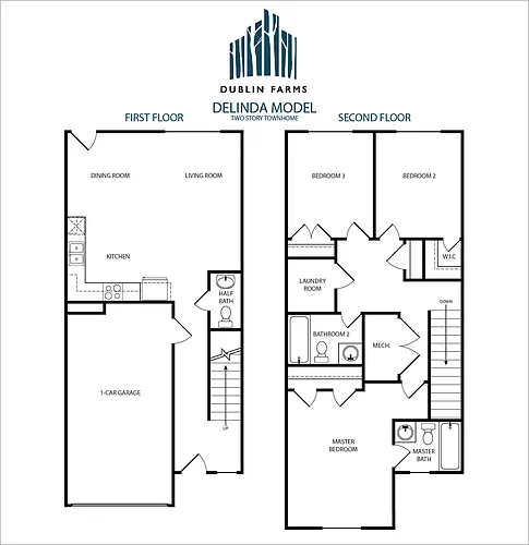 Floor plan 2-Story Delinda