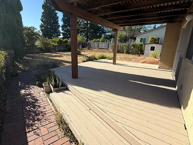 Backyard + deck