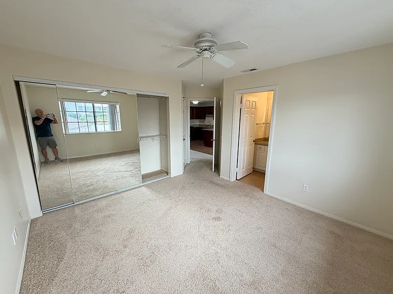 Master bedroom included mirrored closet slide doors