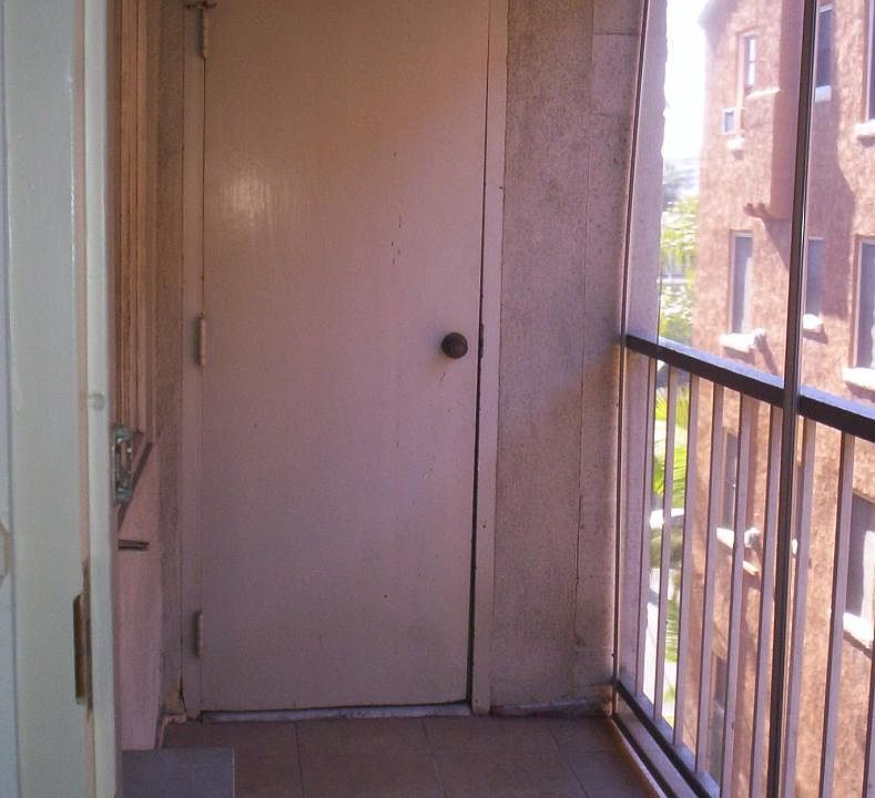 Balcony with extra storage closet