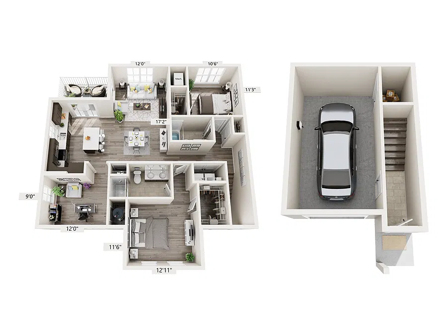 Floor plan B2 - Den