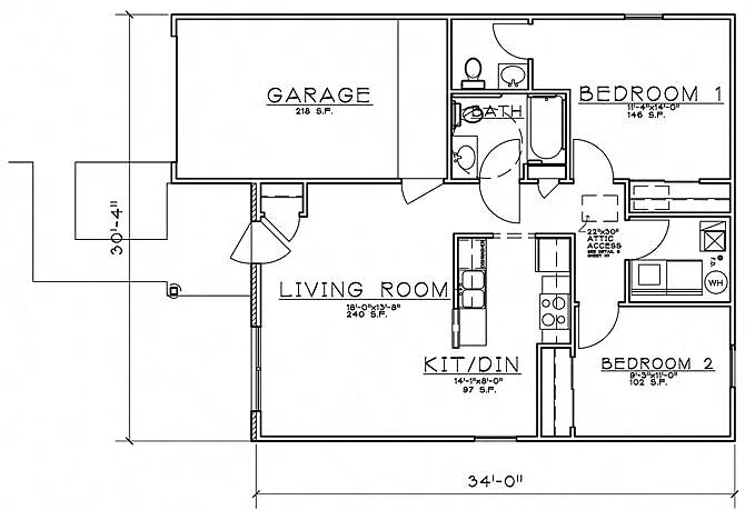 Floor plan 2 Bedroom