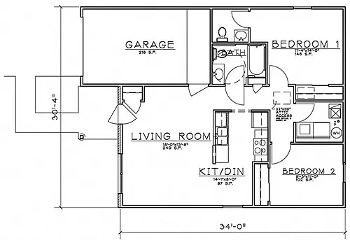 Floor plan 2 Bedroom