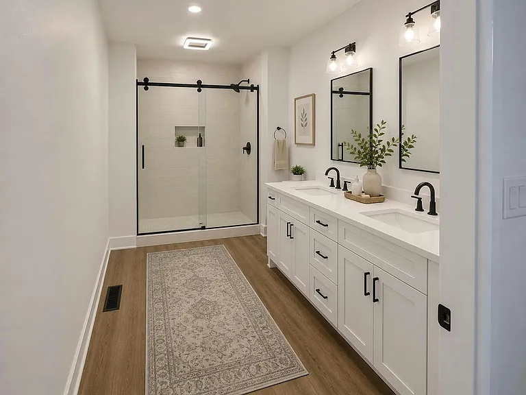First floor in-law Master bath laundry to the right