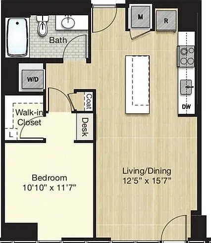 Tier 3.0 - 1 Bed 1 Bath with Balcony Tier 3.0 - 1 Bed 1 Bath with Balcony