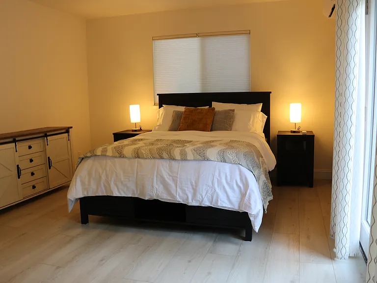 Master bedroom, view from the entry door.