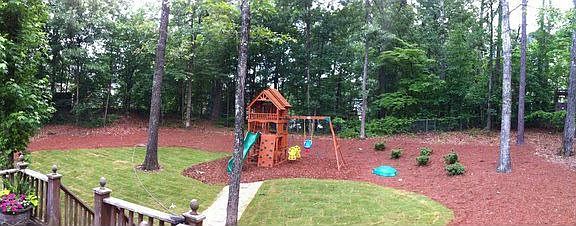 Panaromic of the new backyard