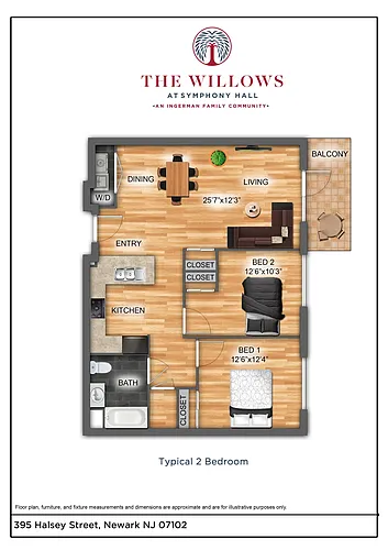 Floor plan 2 Bedroom