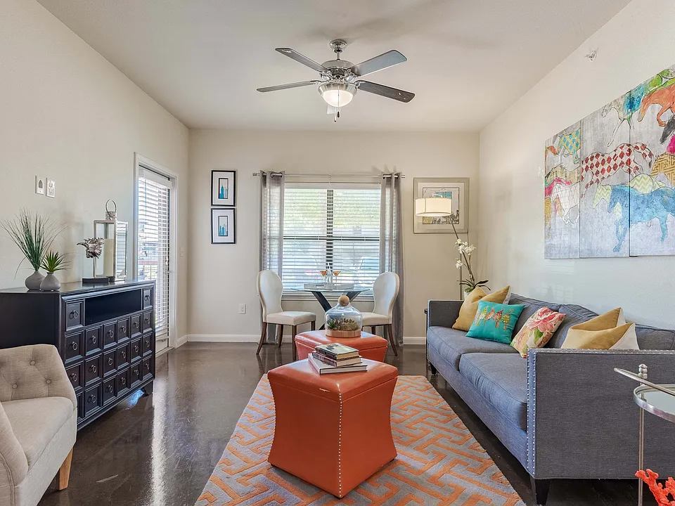 Living Room at Legacy Brooks Apartments