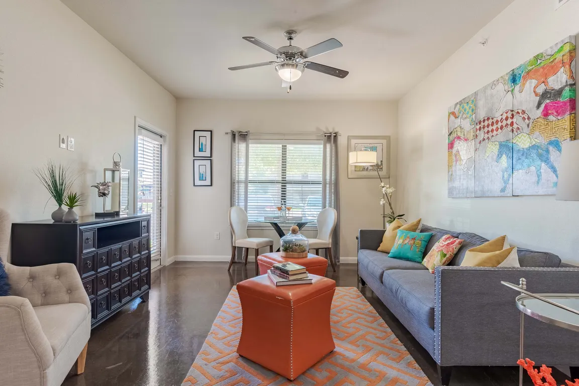Living Room at Legacy Brooks Apartments