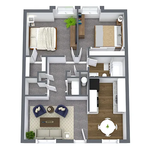 Floor plan Two Bedroom - Upgraded