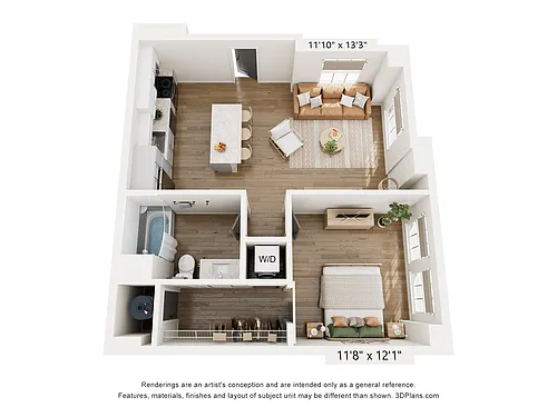 Floor plan 1BR TYPE A