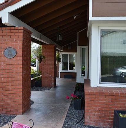 Covered Entry to double front doors.