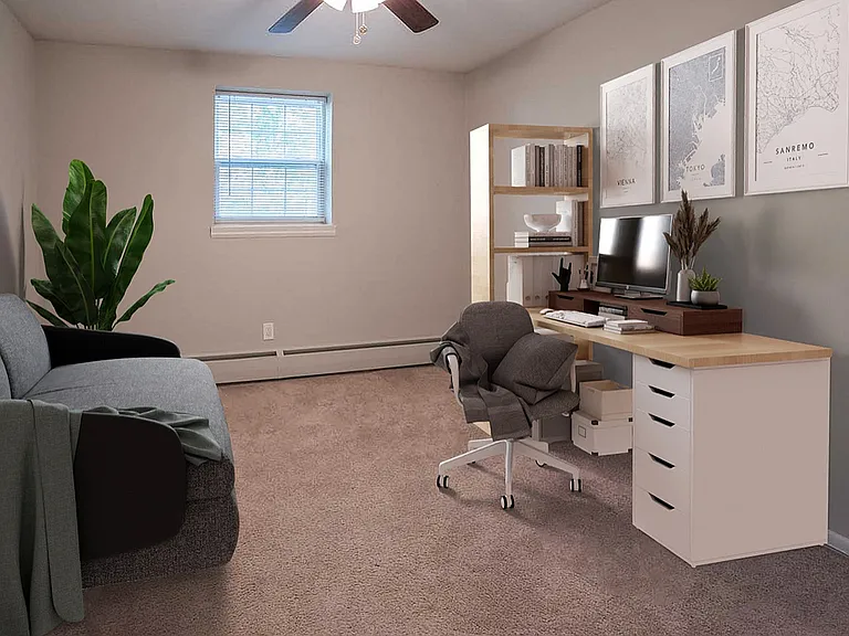 Transform your work-from-home experience with this inviting office space.