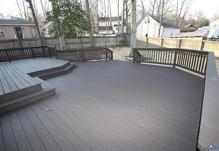 Expansive 850 Sq. Ft. 2-tiered deck! WOW!