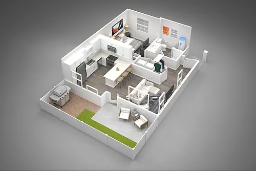 Floor plan 1 Bed/1 Bath