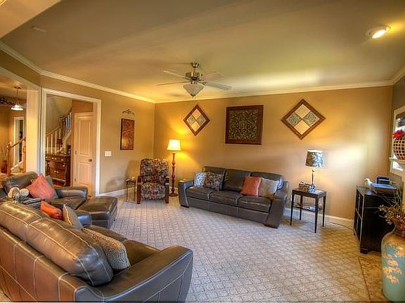 Family room & fireplace