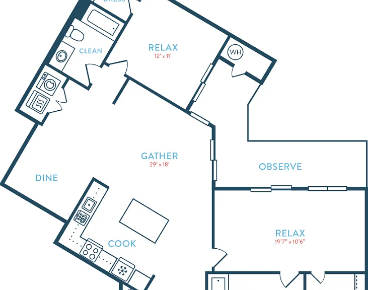 1353 Waypointe B9 Floorplan Diagram