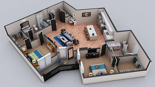 Floor plan B8 - The Hallman