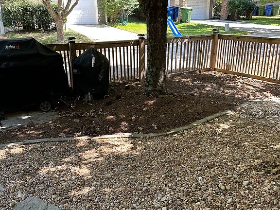 Quaint small curated backyard