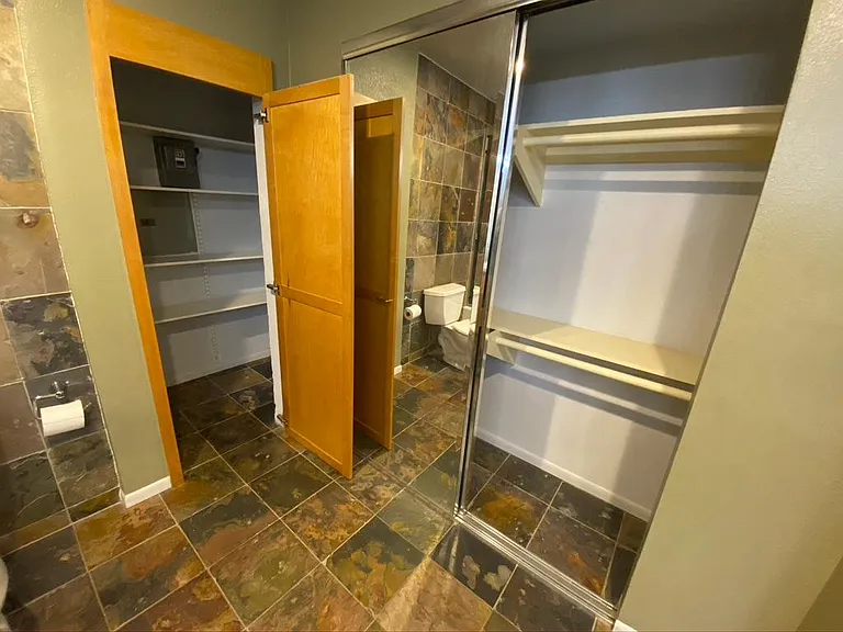 ample closet space in master