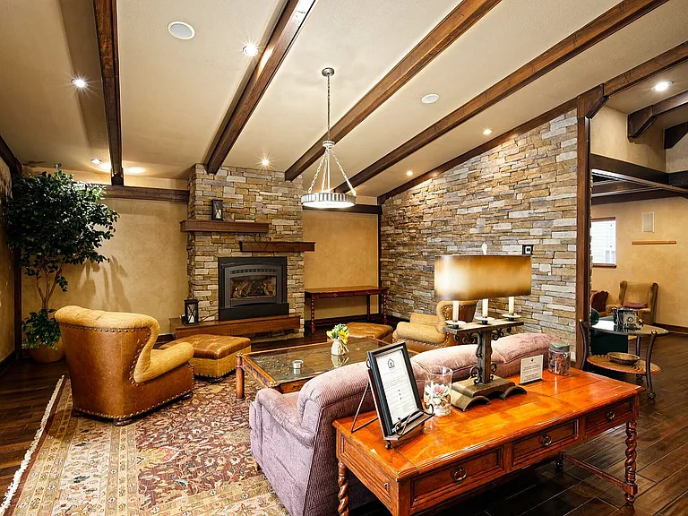 Experience warmth and elegance in this beautifully designed rustic living room.