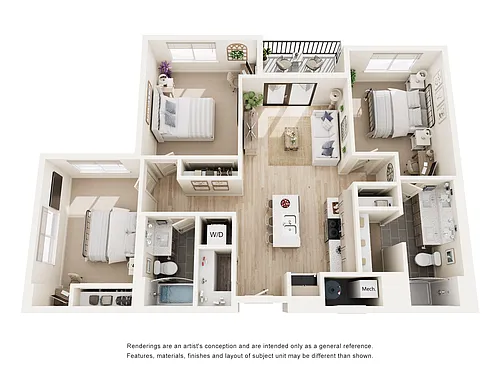 Floor plan 3 Bed/2 Bath