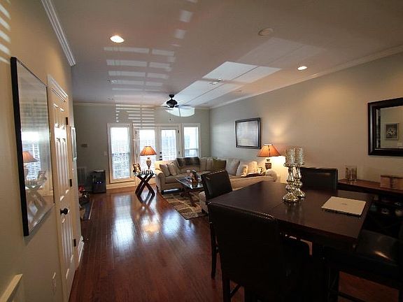 Dining area open to living room