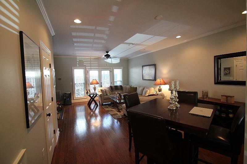 Dining area open to living room