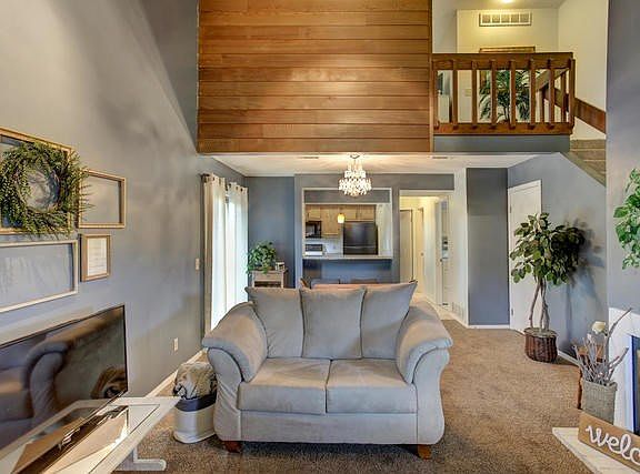 View to kitchen and dining