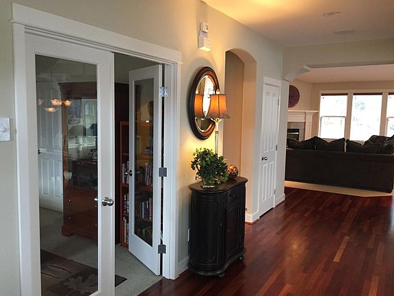 Doors to Den/Office w ceiling speakers