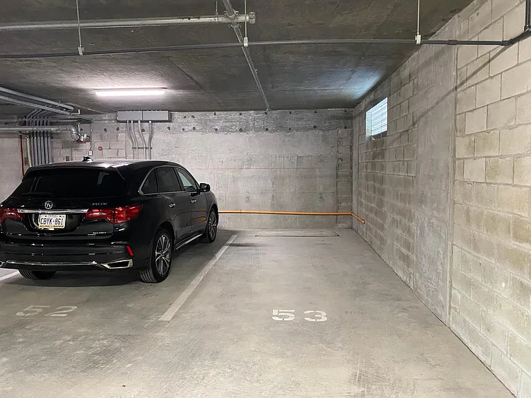 Parking spot inside the garage.