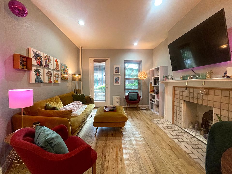 Gorgeously decorated living room opens to your own front porch!