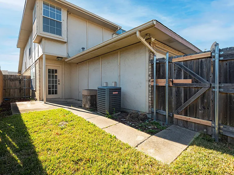 small fenced yard