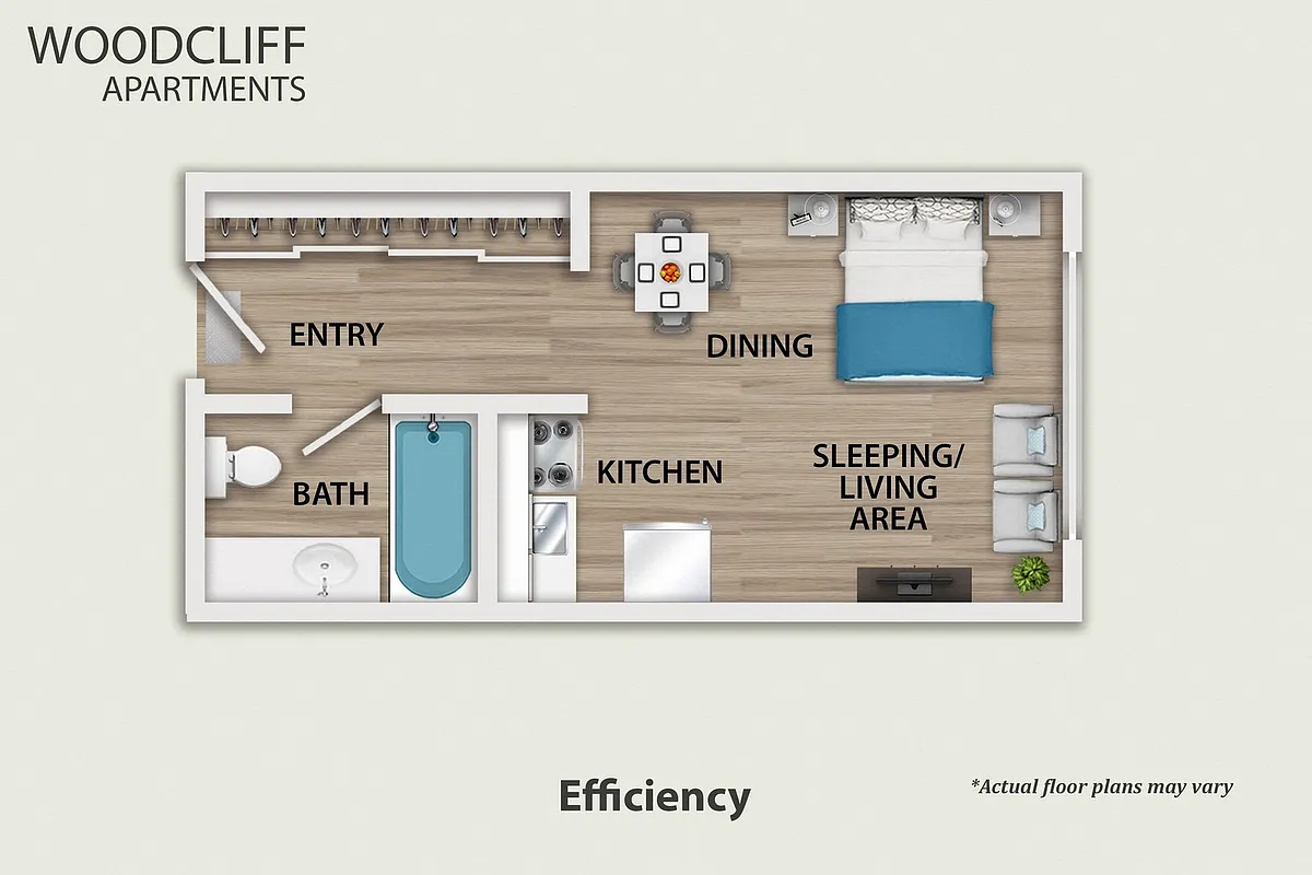 Floor plan Efficiency No Full Kitchen