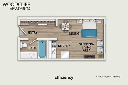 Floor plan Efficiency No Full Kitchen