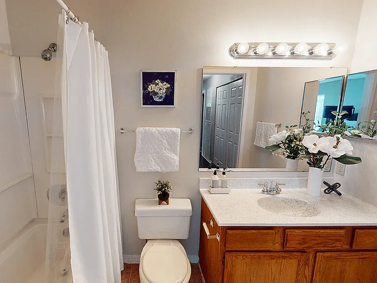 Shower with Full-Size Bathtub