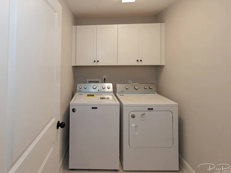 Upstairs laundry so you don't have to go up and down stairs!