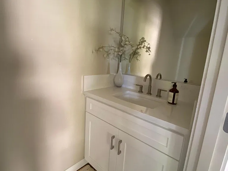 Recently remodeled powder room