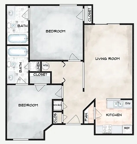 Floor plan 2X2M