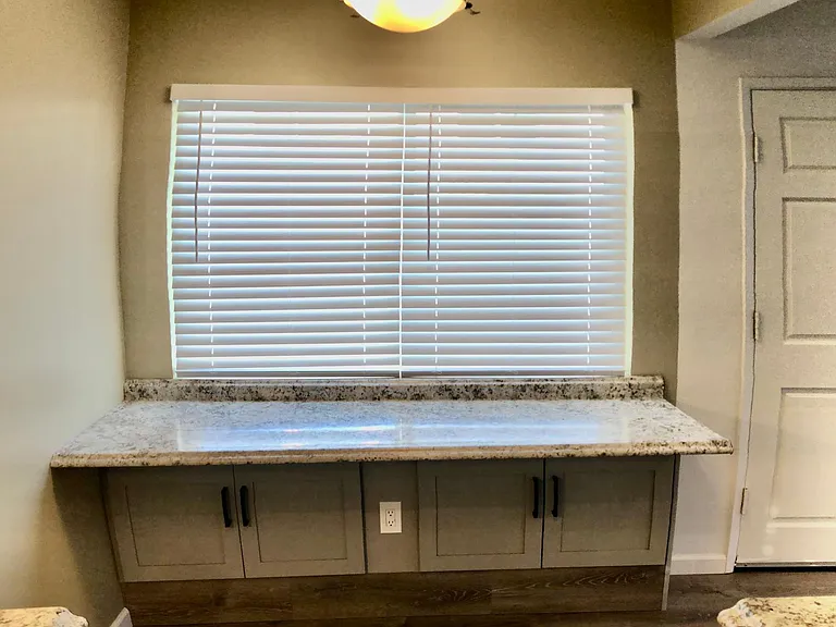 Dining Bar(at 30 inch high) & or work space with storage