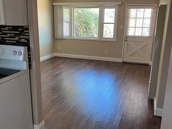 Living room/kitchen from rear entrance