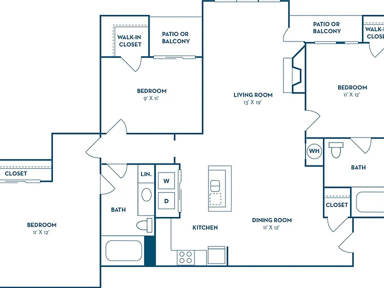 3 Bedroom | 2 Bath | 1452 SF 3 Bedroom | 2 Bath | 1452 SF
