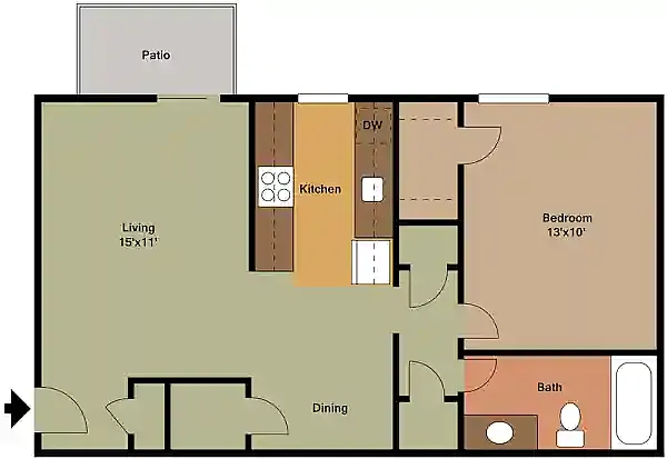 Floor plan A2 Chestnut Oak