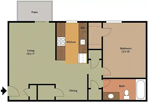 Floor plan A2 Chestnut Oak