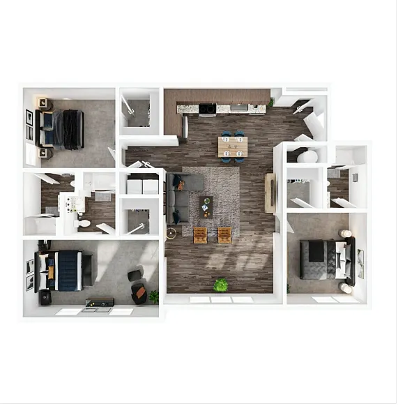 Floor plan 3BR3BA