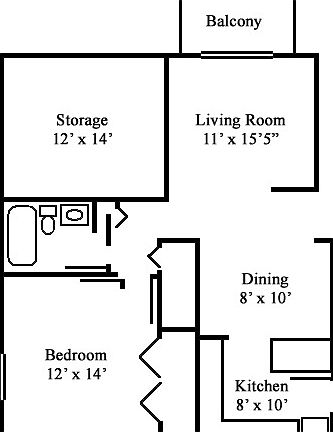 LARGE 1 bedroom