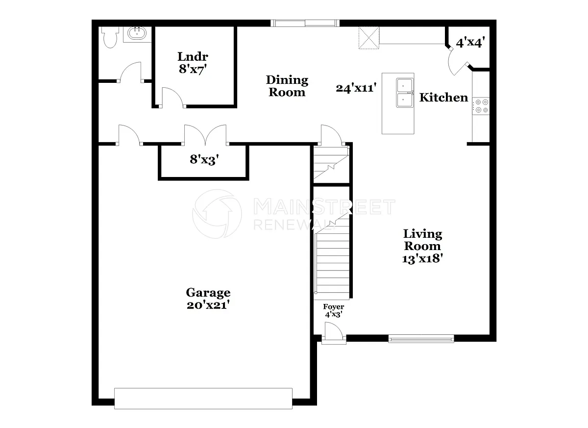 Floor Plan - 523 S Poplar St