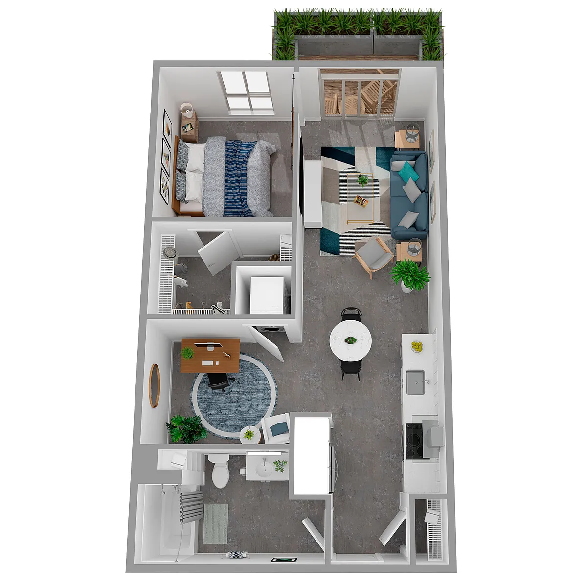Floor plan 1X1 - A201