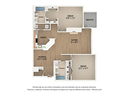 Floor plan B1 Renovated